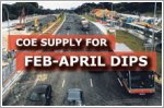 COE supply for Feb-April period dips