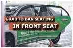 Grab to ban passengers from front seats in rides