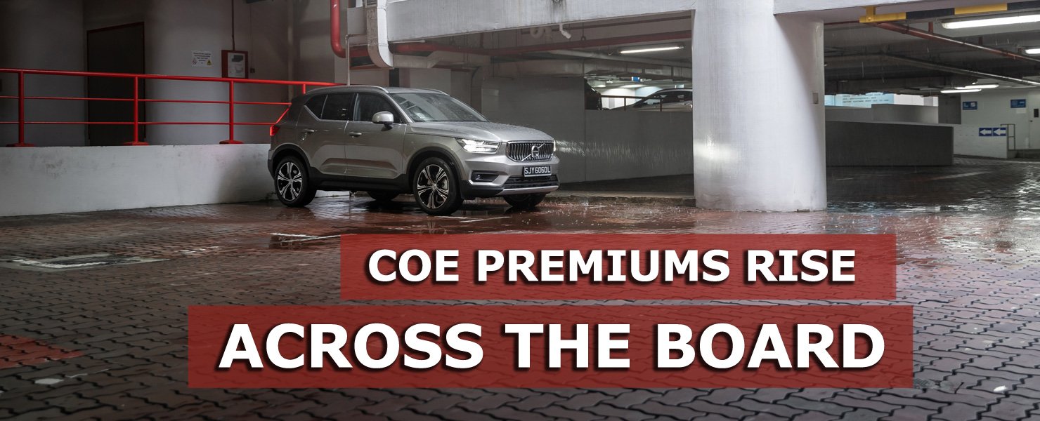 COE premiums rise across all categories, pushing Cat A to highest since