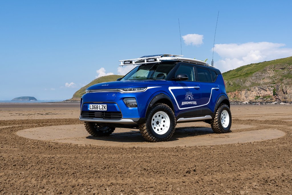 The Kia Soul EV Boardmasters Edition is designed for surfers