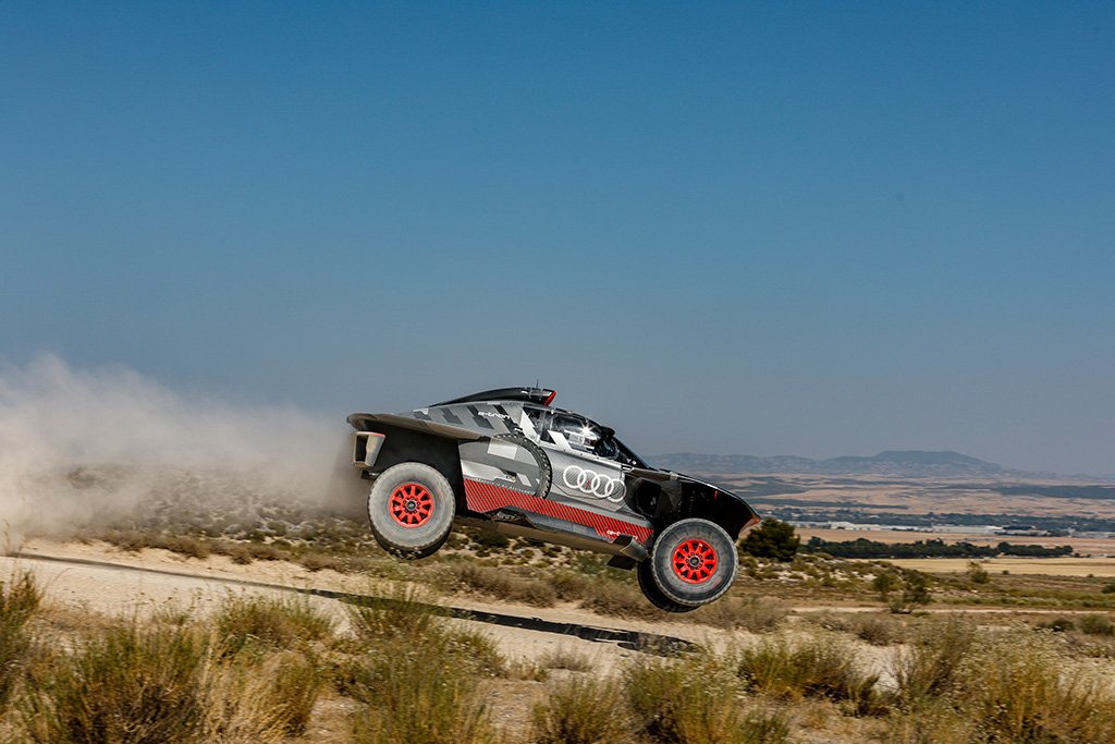 Audi has unveiled its desert conquering RS Q e-tron E2 rally car