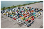 Porsche celebrates 70 years of Porsche clubs worldwide with a record-breaking formation of 204 cars