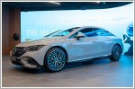 Merc launches two variants of the all-electric EQE sedan in Singapore - with a green and festive twist