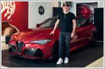 Valtteri Bottas takes delivery of his Giulia GTAm