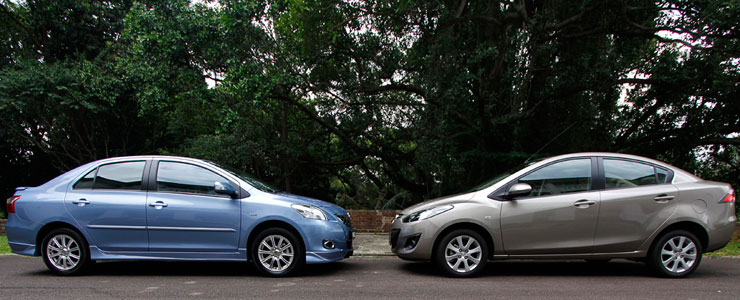 Comparison Mazda2 Sedan 1 5 A Toyota Vios 1 5e A