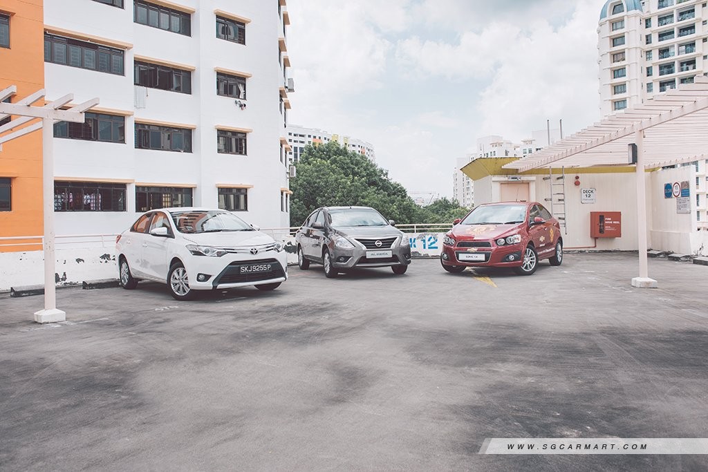 Chevrolet Sonic Sedan 1.4 (A) vs Nissan Almera 1.5 (A) vs Toyota Vios 1.5 (A)