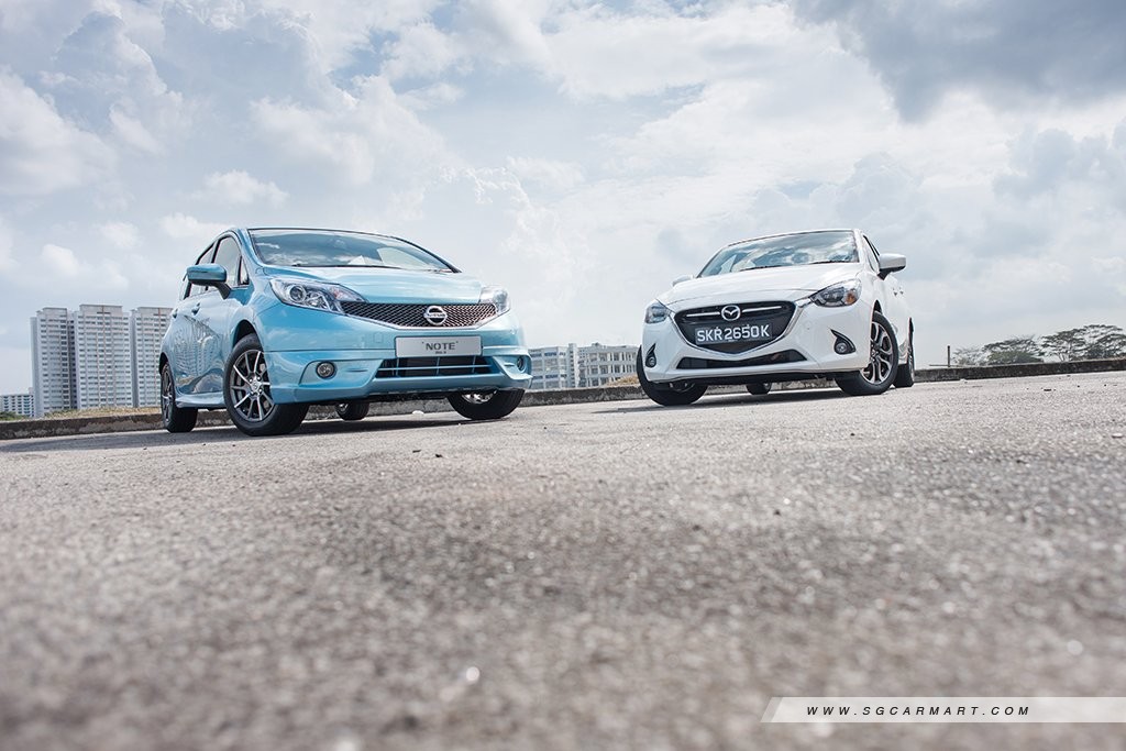 Mazda2 Hatchback 1.5 Deluxe (A) vs Nissan Note 1.2 DIG-S (A) - Sgcarmart