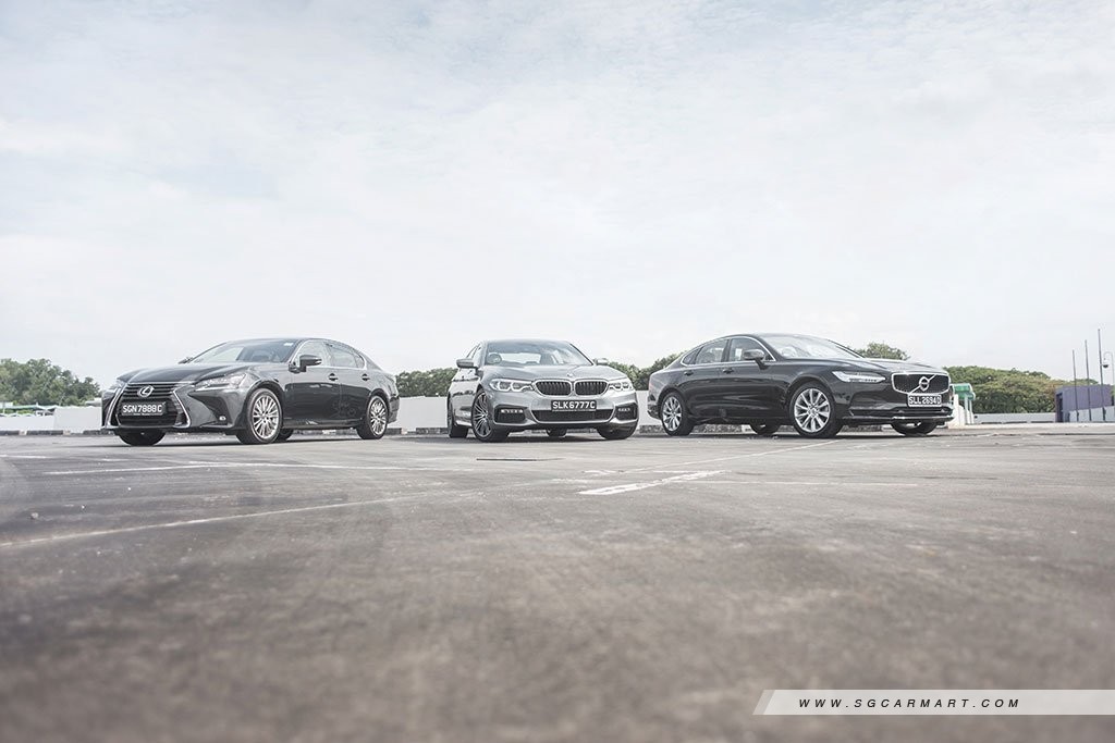 BMW 5 Series Sedan 530i vs Lexus GS Turbo GS200t vs Volvo S90 T5