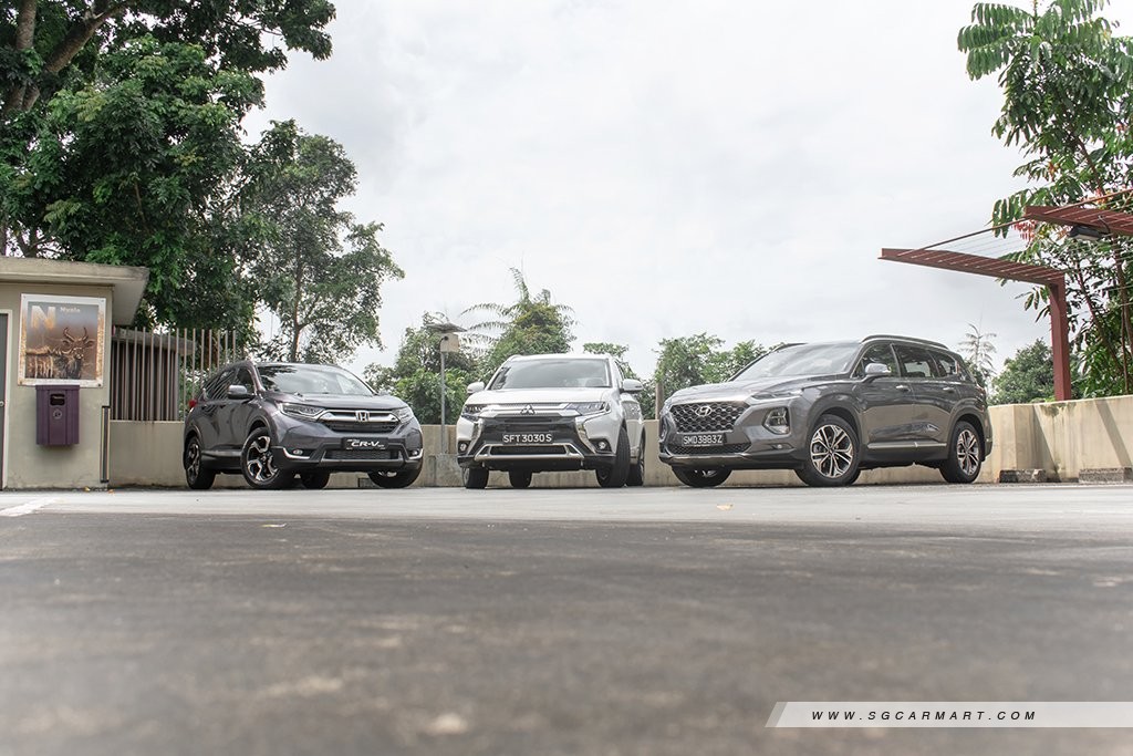 Honda CR-V vs Hyundai Santa Fe vs Mitsubishi Outlander
