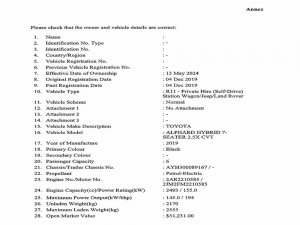 Toyota Alphard Hybrid 7 Seater 2.5X Cvt