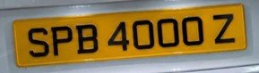 CAR PLATE FOR SALE - SPB4000Z (Scrap/Export Only)